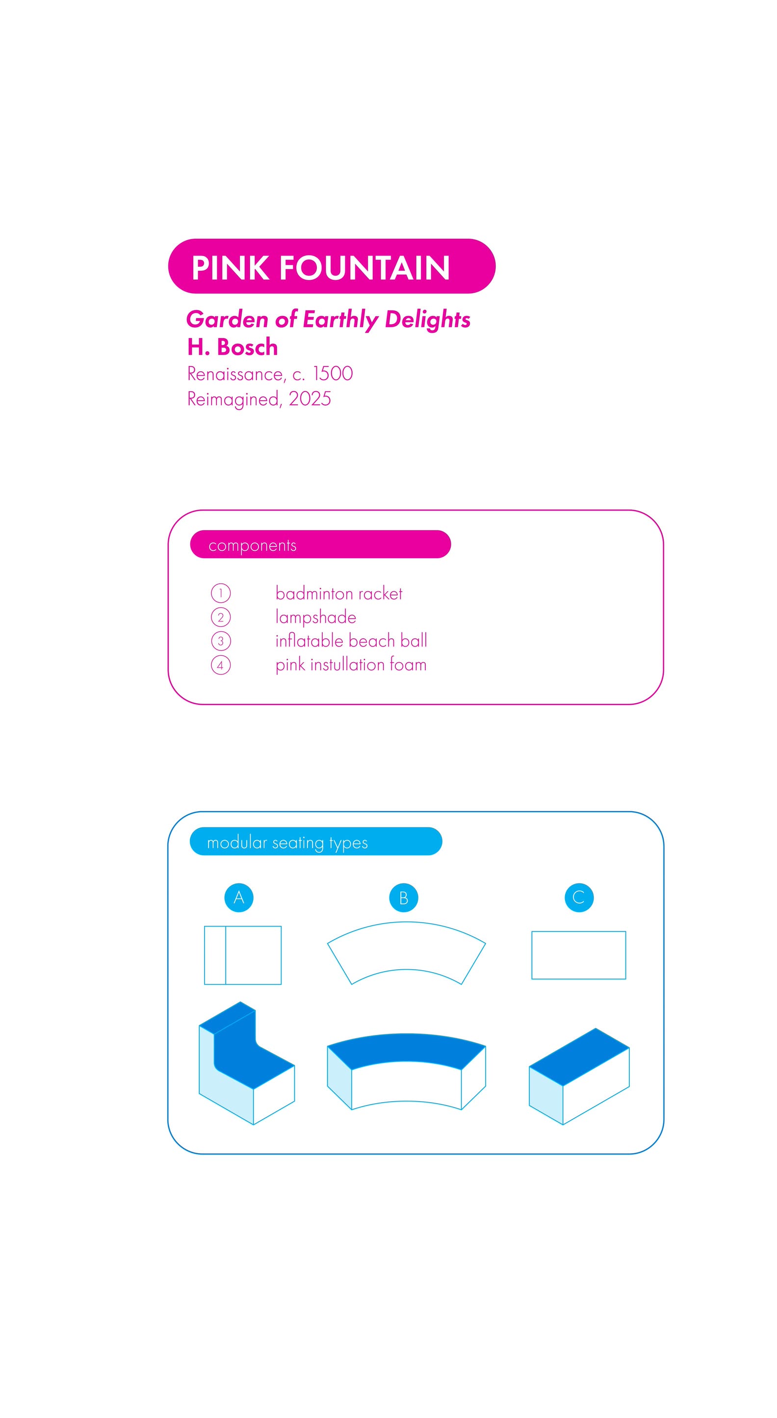 PINK FOUNTAIN — components and modular seating types